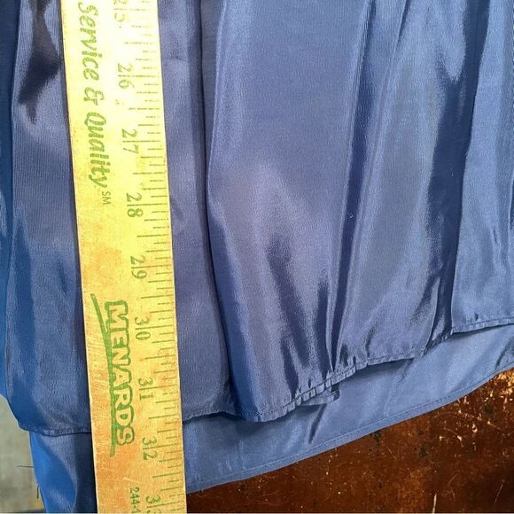 Vintage 80s 90s Gunne Sax Drop Basque Waist Satin Dress Bubble Bow Strapless - Picture 10 of 10